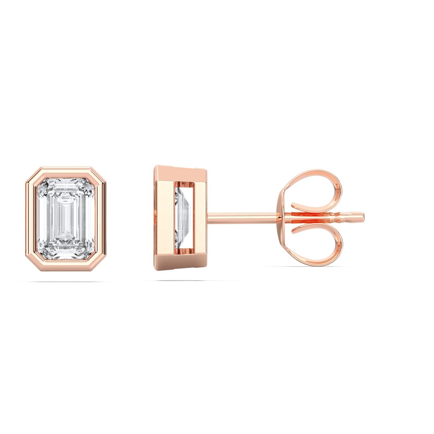 EMERALD BEZEL STUDS