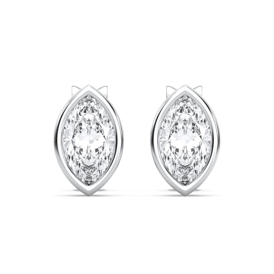 MARQUISE BEZEL STUDS