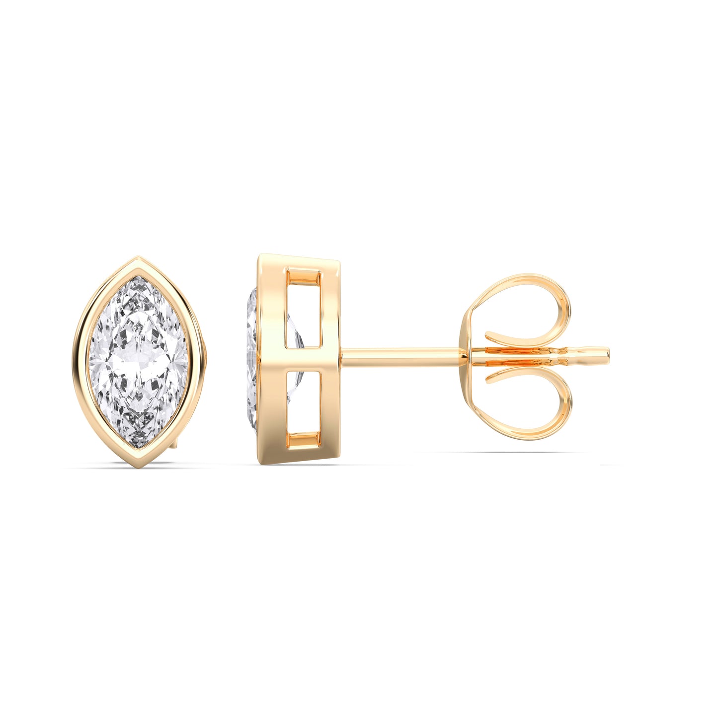 MARQUISE BEZEL STUDS