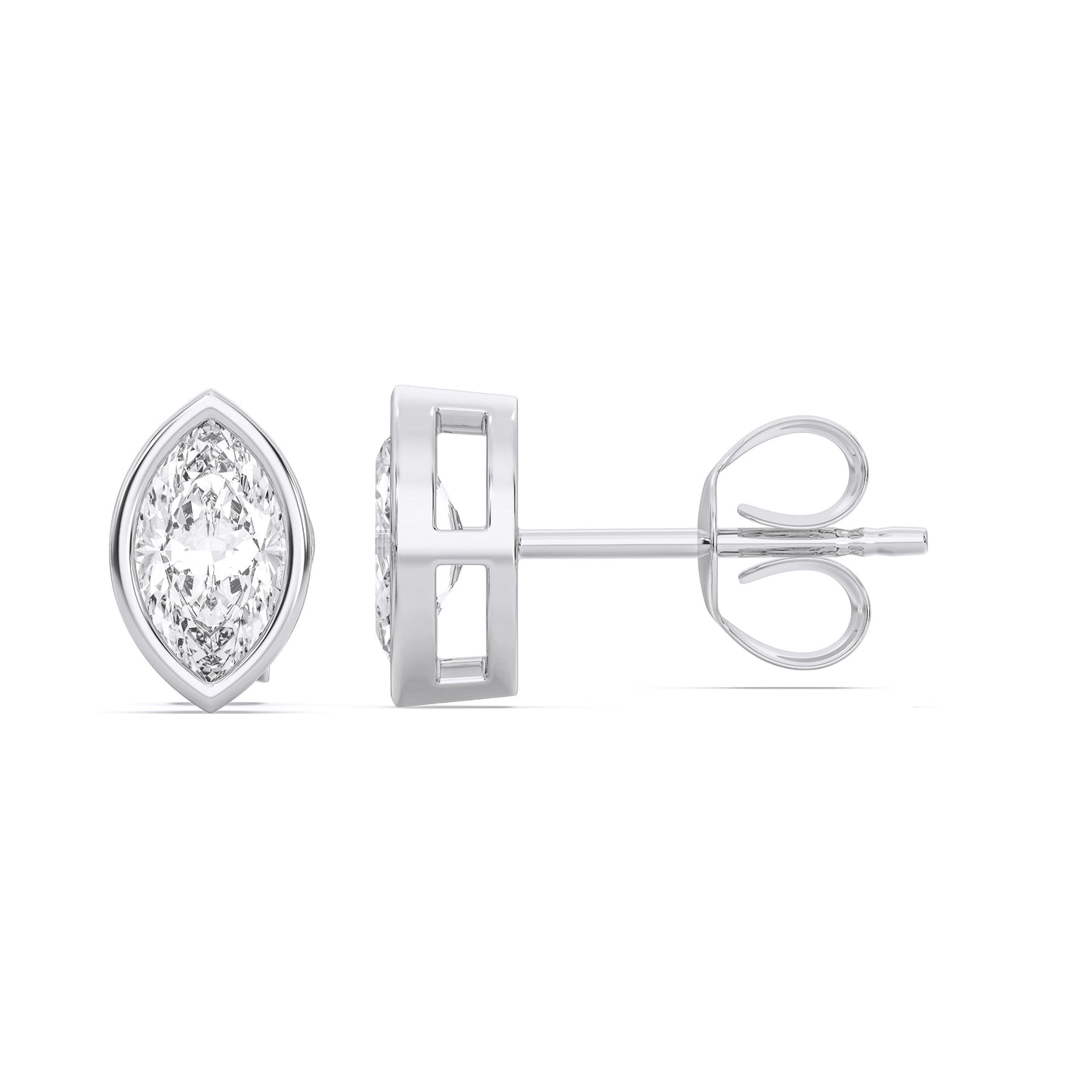 MARQUISE BEZEL STUDS