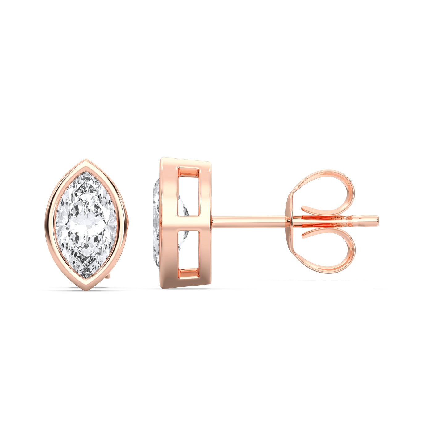 MARQUISE BEZEL STUDS