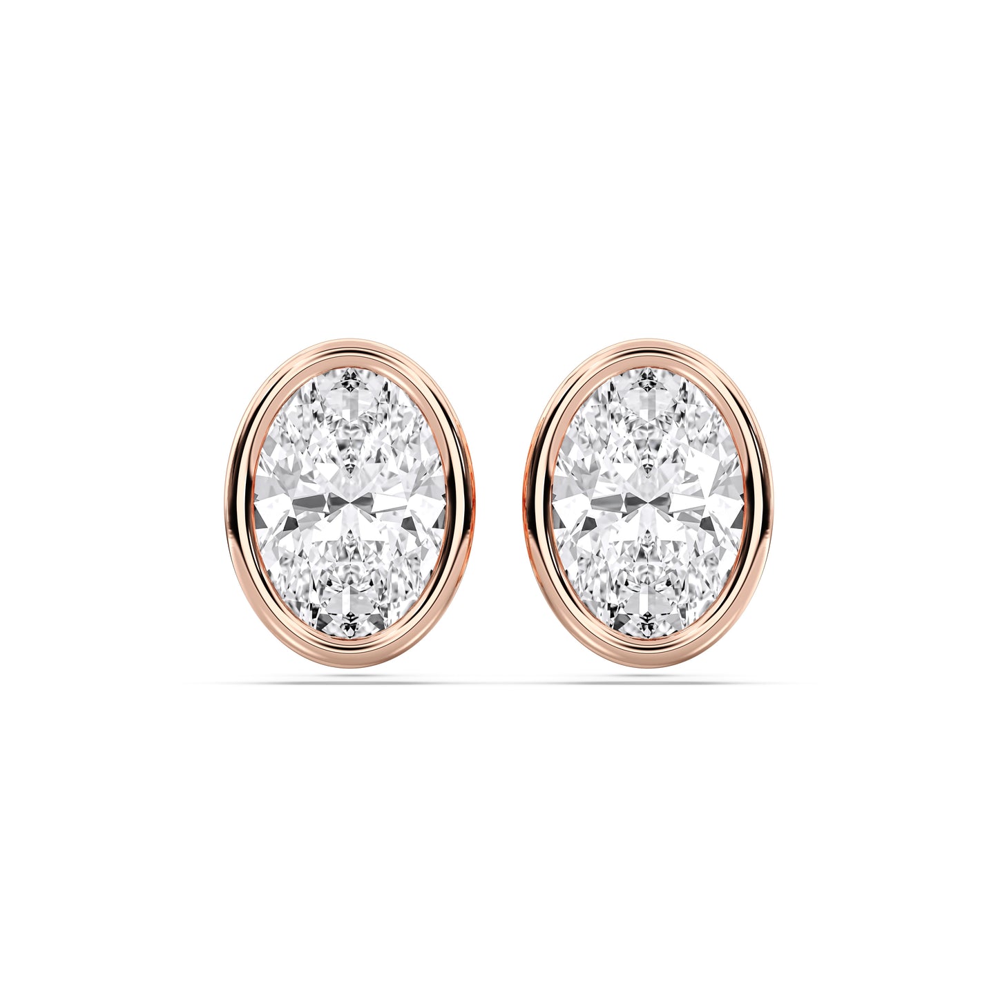 OVAL BEZEL STUDS