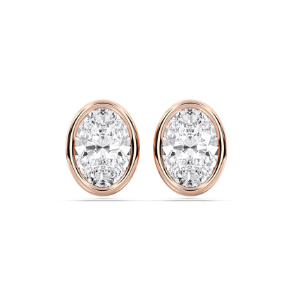 OVAL BEZEL STUDS
