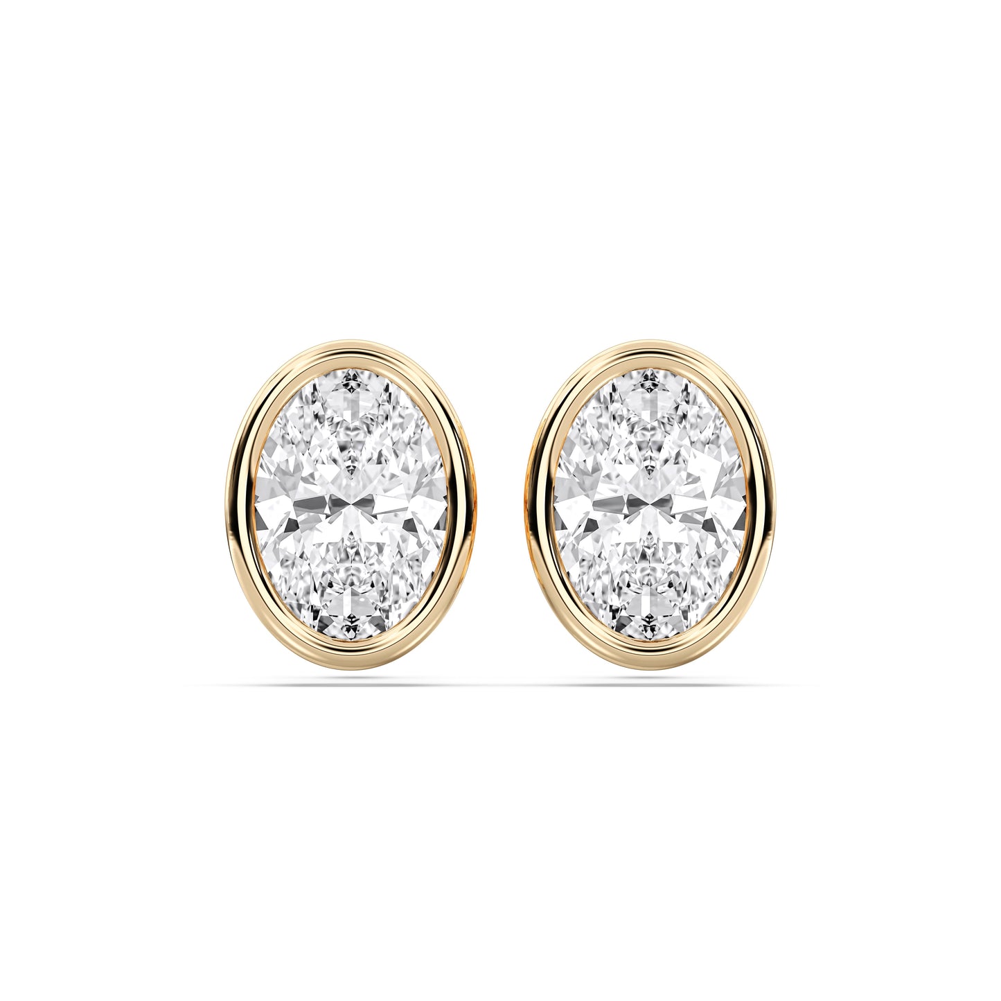 OVAL BEZEL STUDS