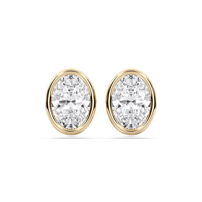 OVAL BEZEL STUDS