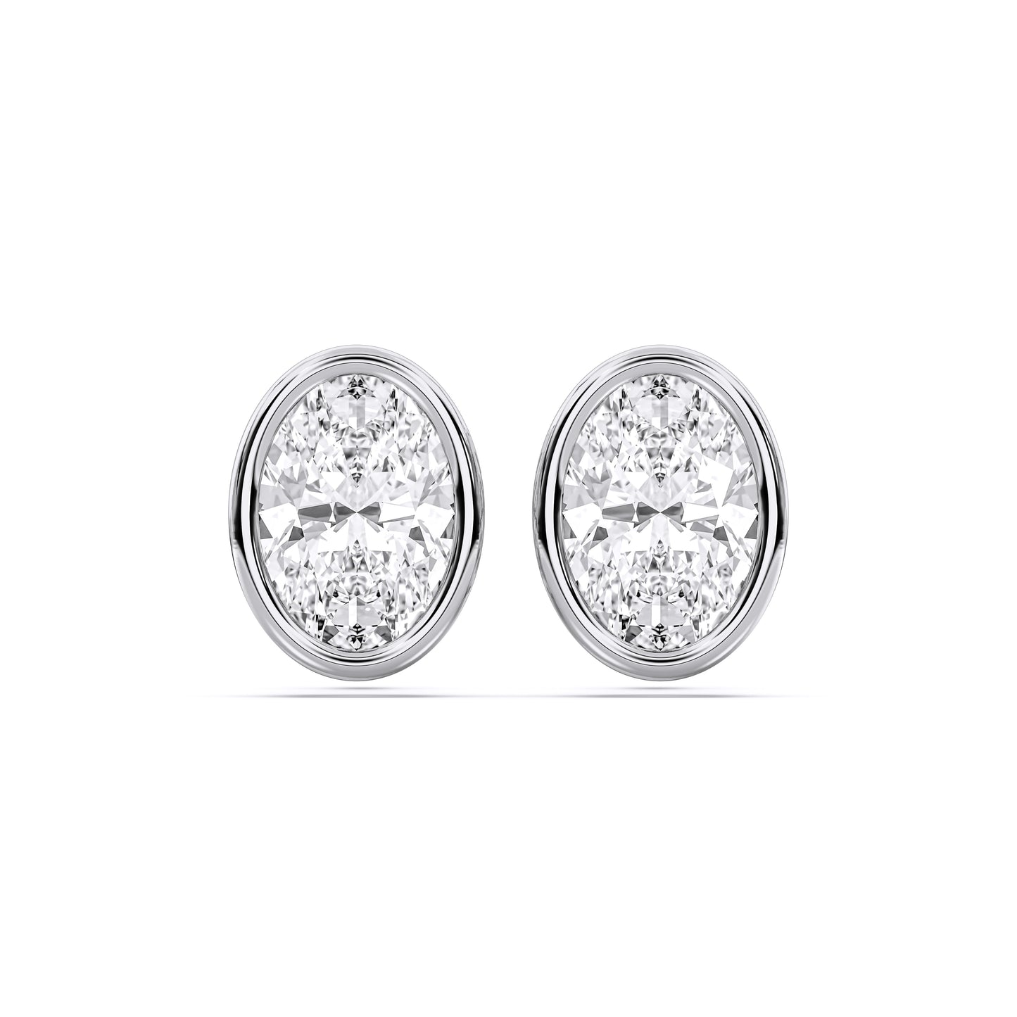 OVAL BEZEL STUDS