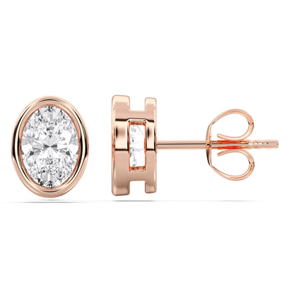 OVAL BEZEL STUDS