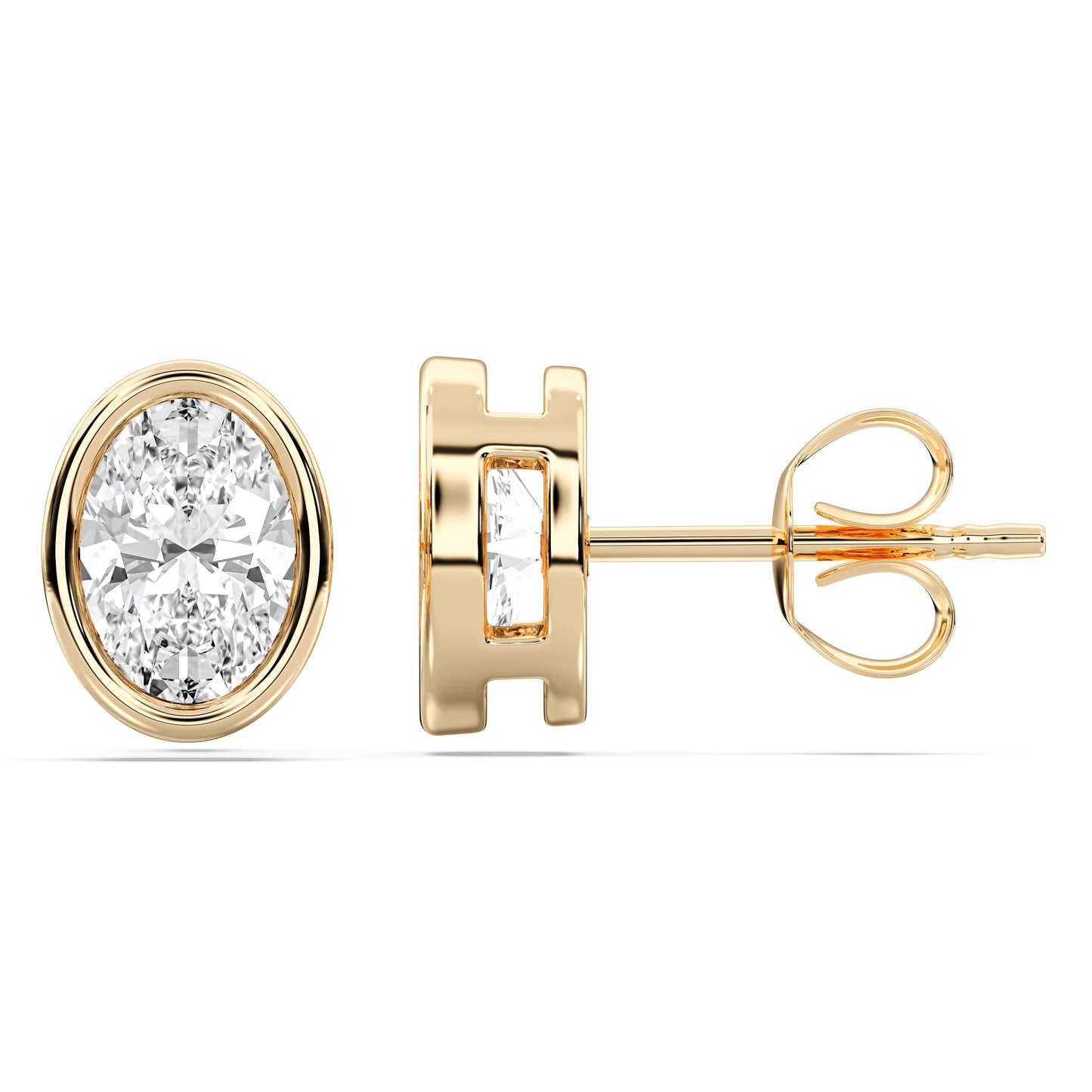 OVAL BEZEL STUDS