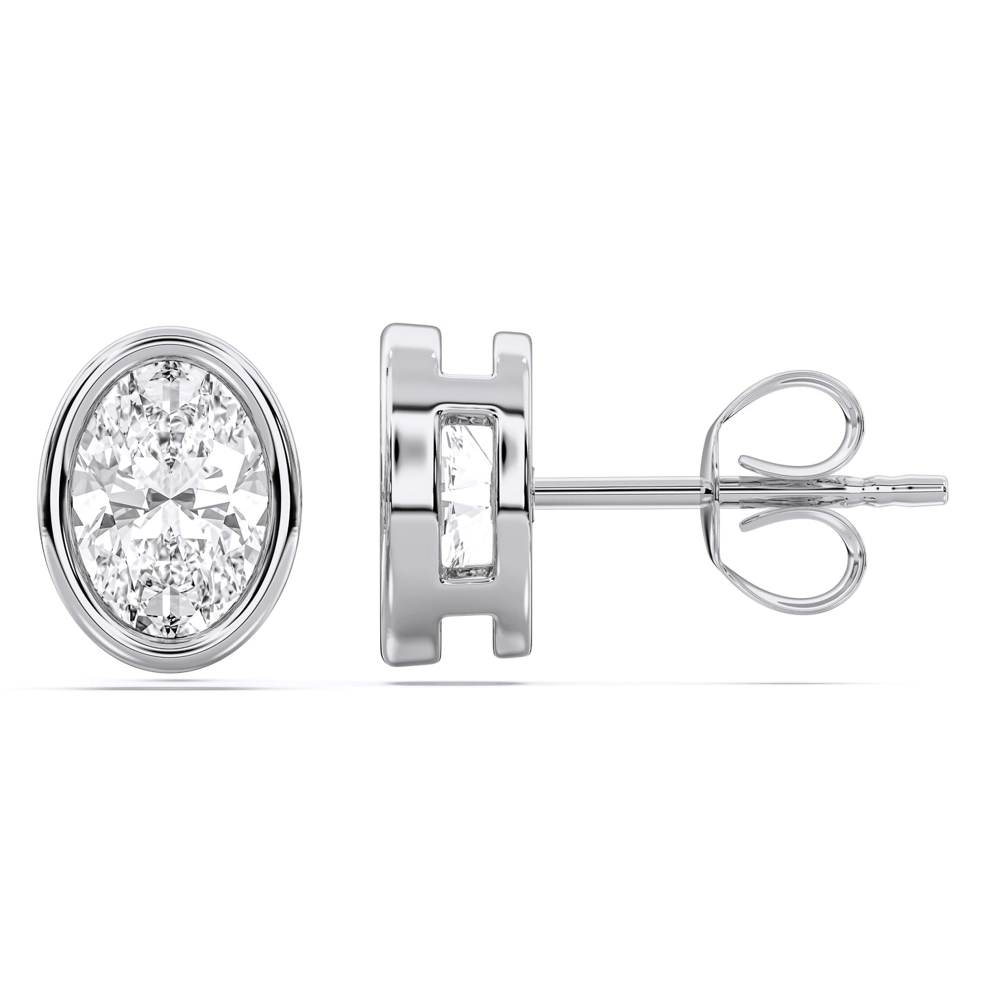OVAL BEZEL STUDS