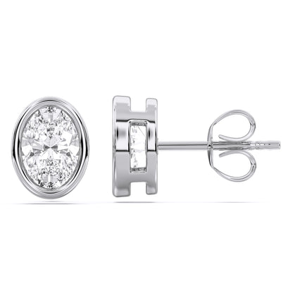 OVAL BEZEL STUDS
