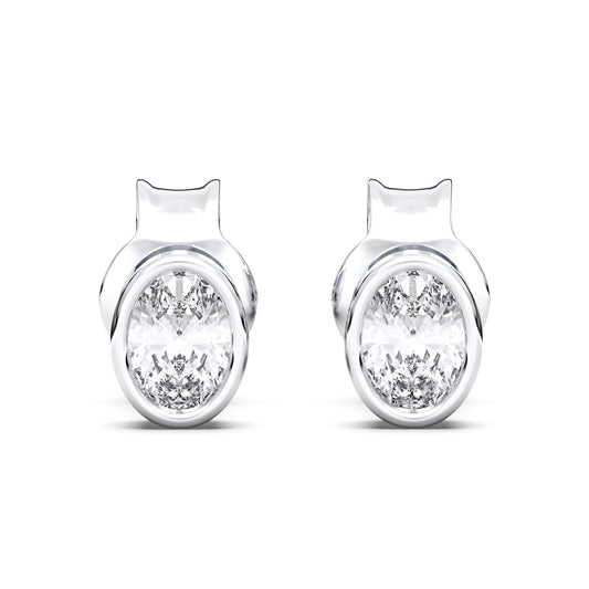 OVAL BEZEL STUDS