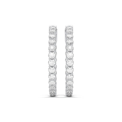 ROUND IN-OUT HOOPS EARRING