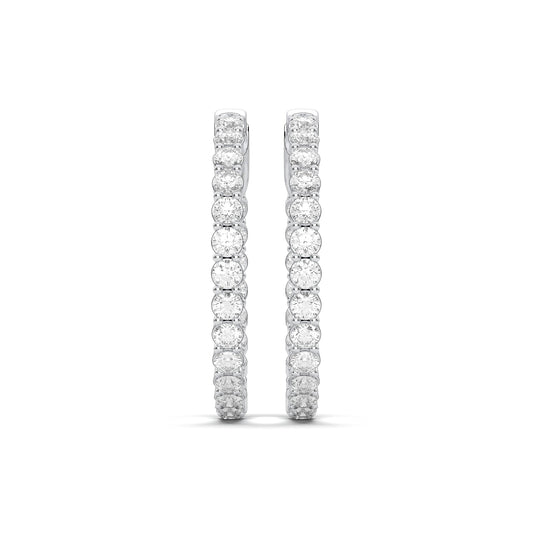 ROUND IN-OUT HOOPS EARRING