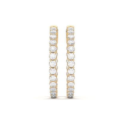 ROUND IN-OUT HOOPS EARRING