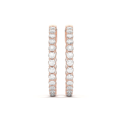 ROUND IN-OUT HOOPS EARRING