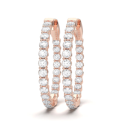 ROUND IN-OUT HOOPS EARRING