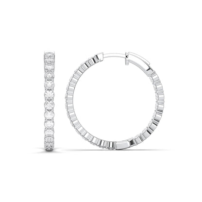 ROUND IN-OUT HOOPS EARRING