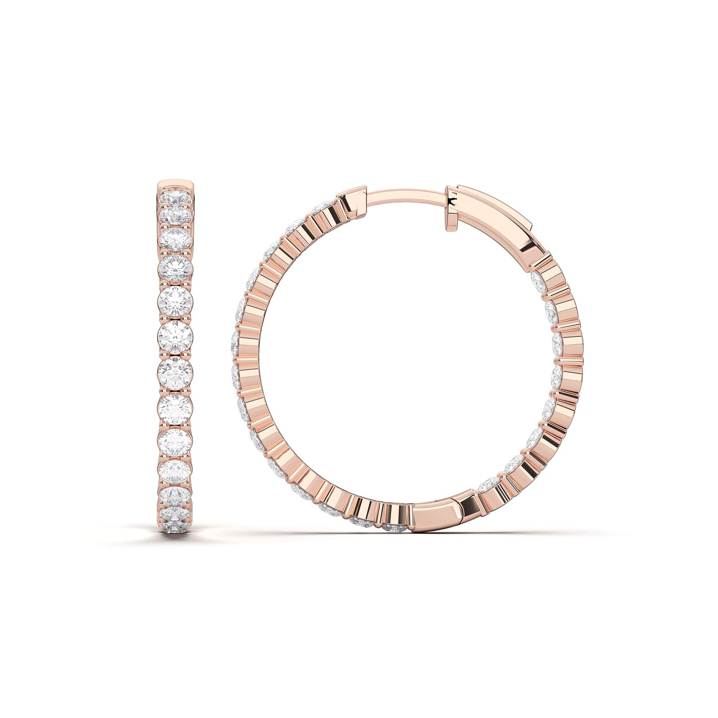 ROUND IN-OUT HOOPS EARRING