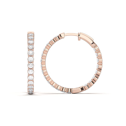 ROUND IN-OUT HOOPS EARRING