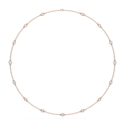 ROUND DIAMOND BY THE YARD NECKLACE