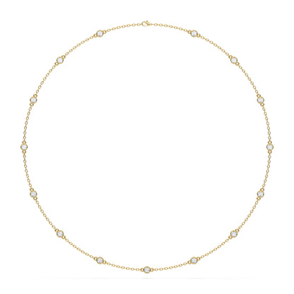 ROUND DIAMOND BY THE YARD NECKLACE