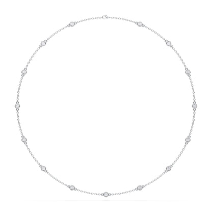ROUND DIAMOND BY THE YARD NECKLACE