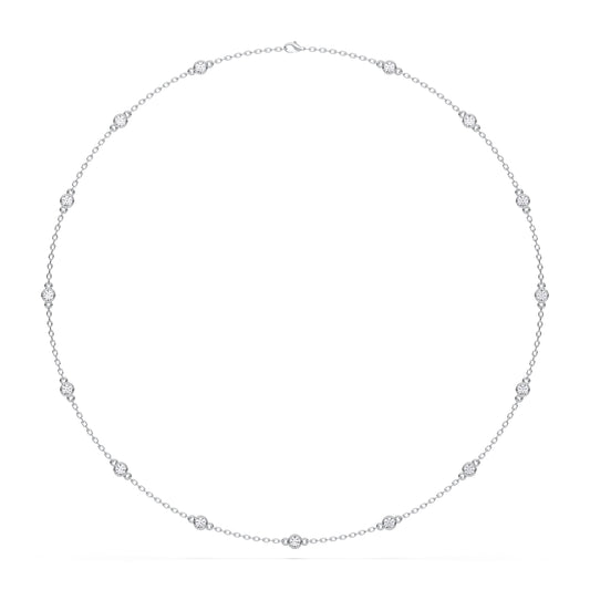 ROUND DIAMOND BY THE YARD NECKLACE