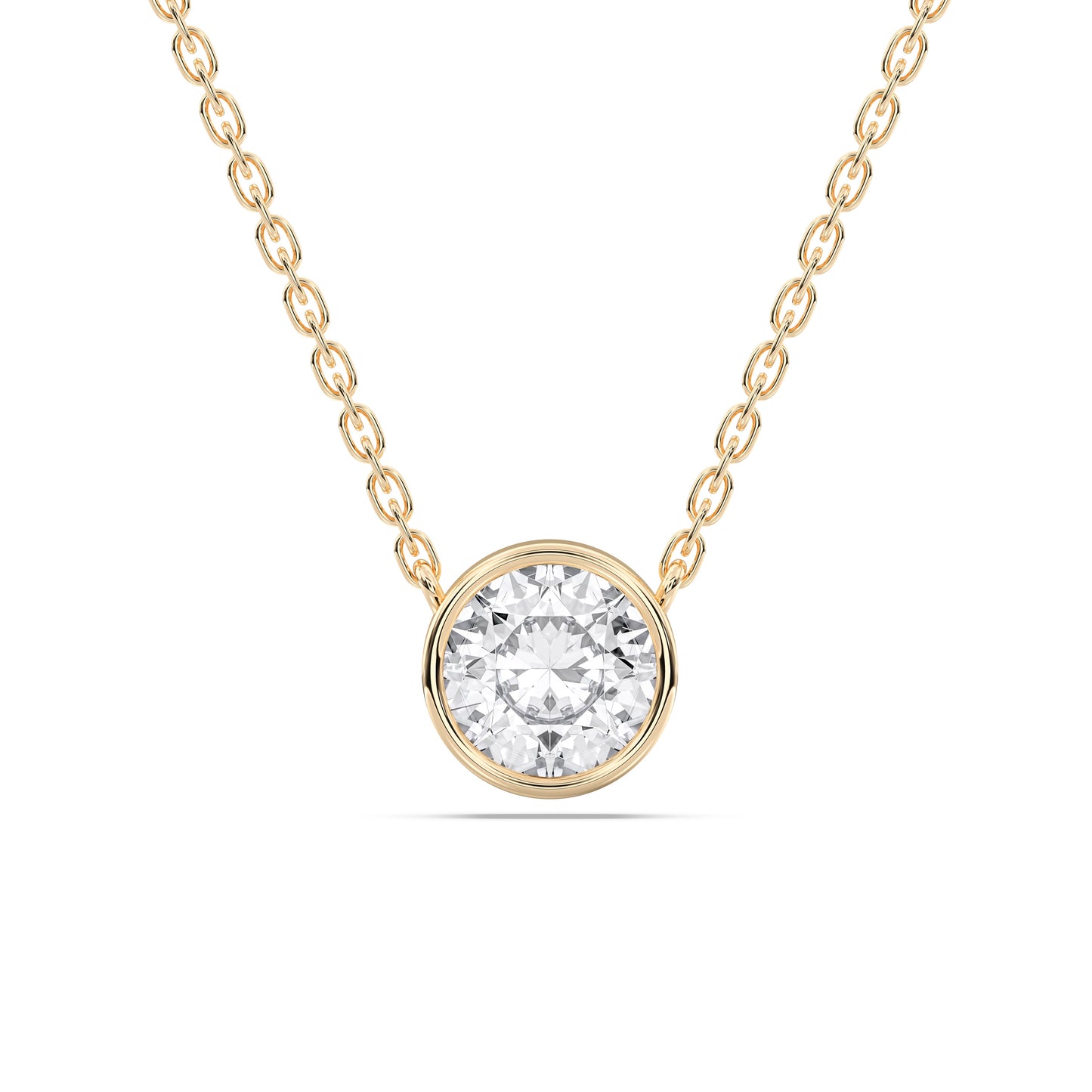 ROUND BEZEL SOLITAIRE PENDANT