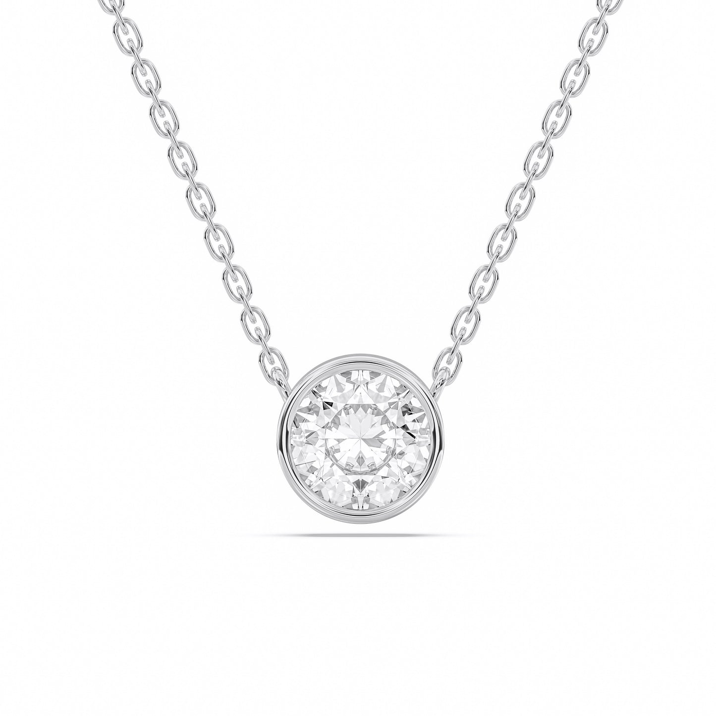 ROUND BEZEL SOLITAIRE PENDANT