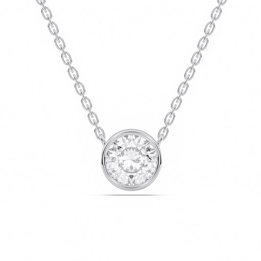 ROUND BEZEL SOLITAIRE PENDANT