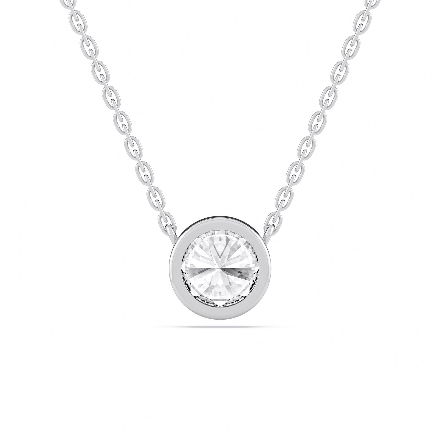 ROUND BEZEL SOLITAIRE PENDANT