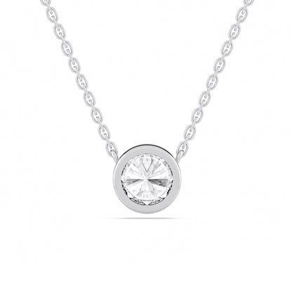 ROUND BEZEL SOLITAIRE PENDANT
