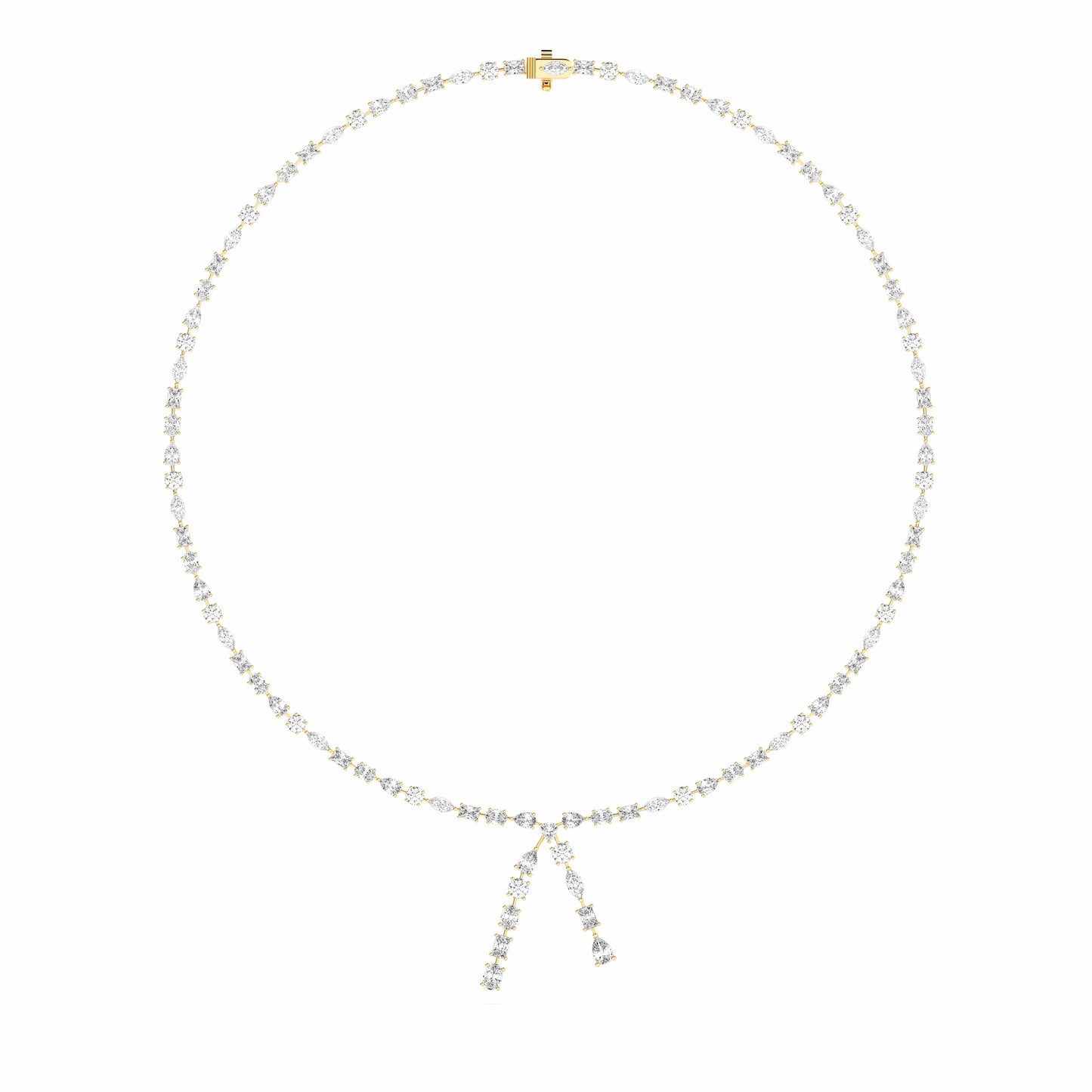 MULTISHAPE LARIAT NECKLACE