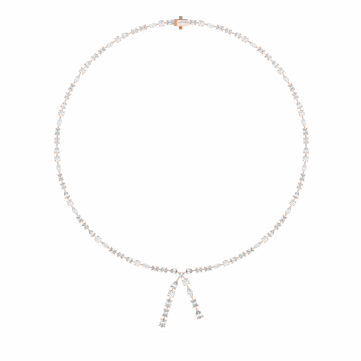 MULTISHAPE LARIAT NECKLACE