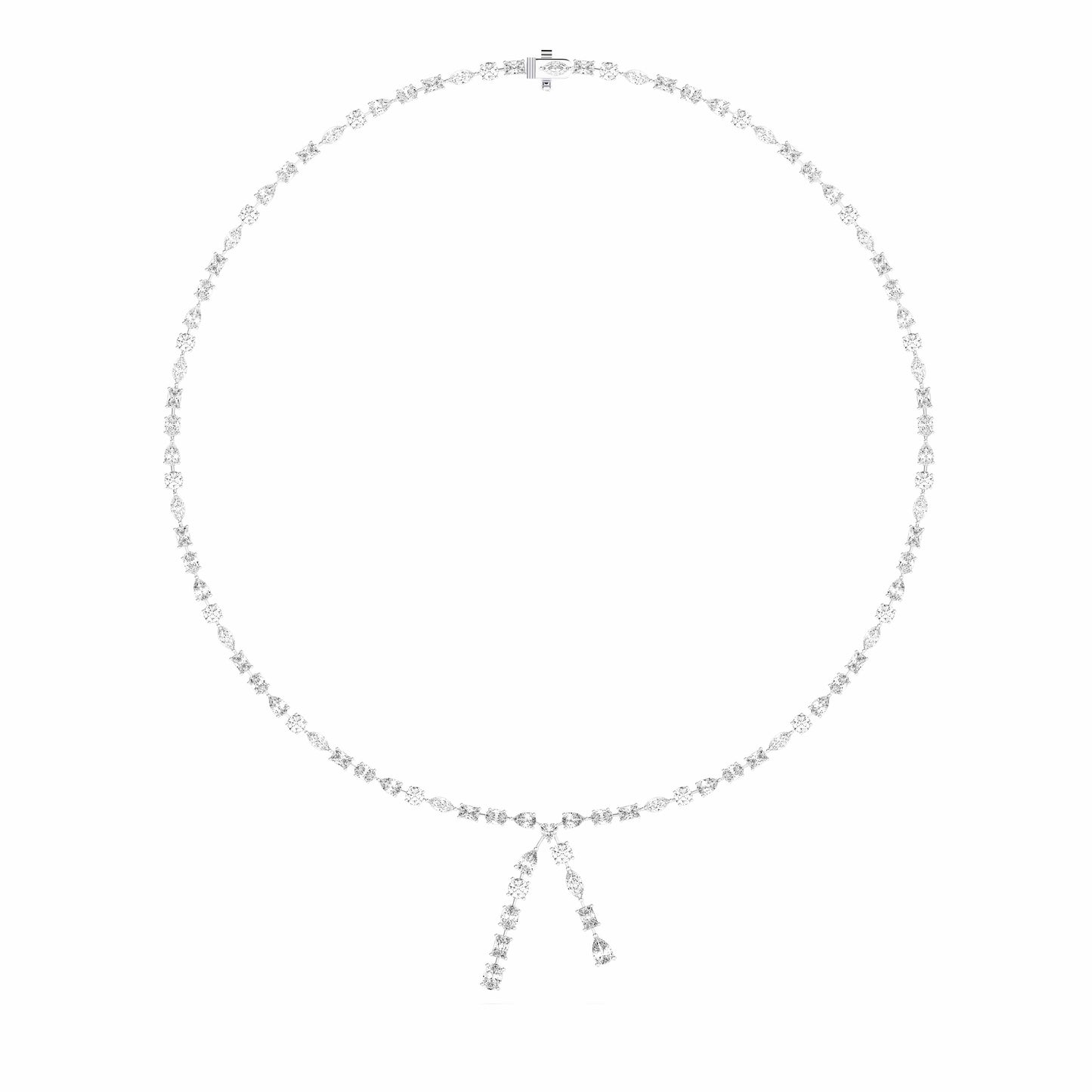 MULTISHAPE LARIAT NECKLACE
