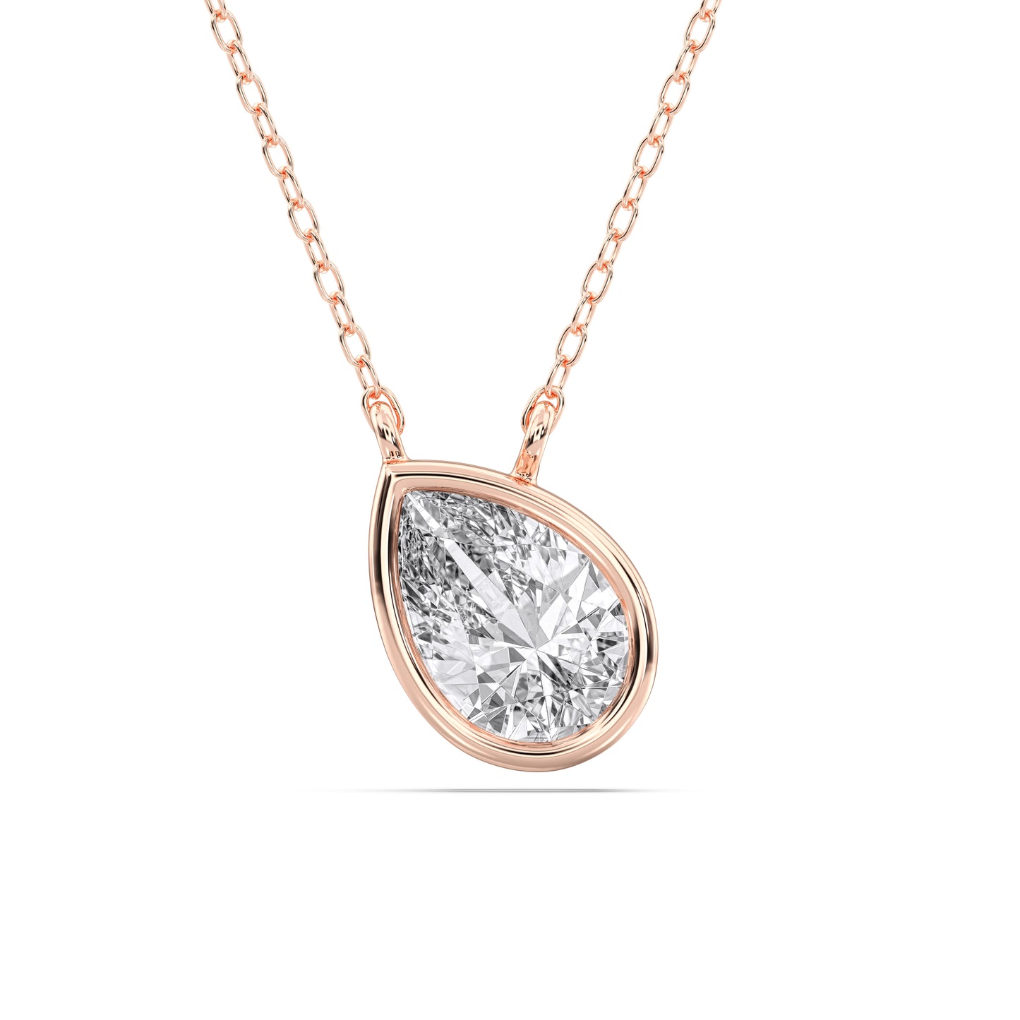 PEAR BEZEL SOLITAIRE PENDENT