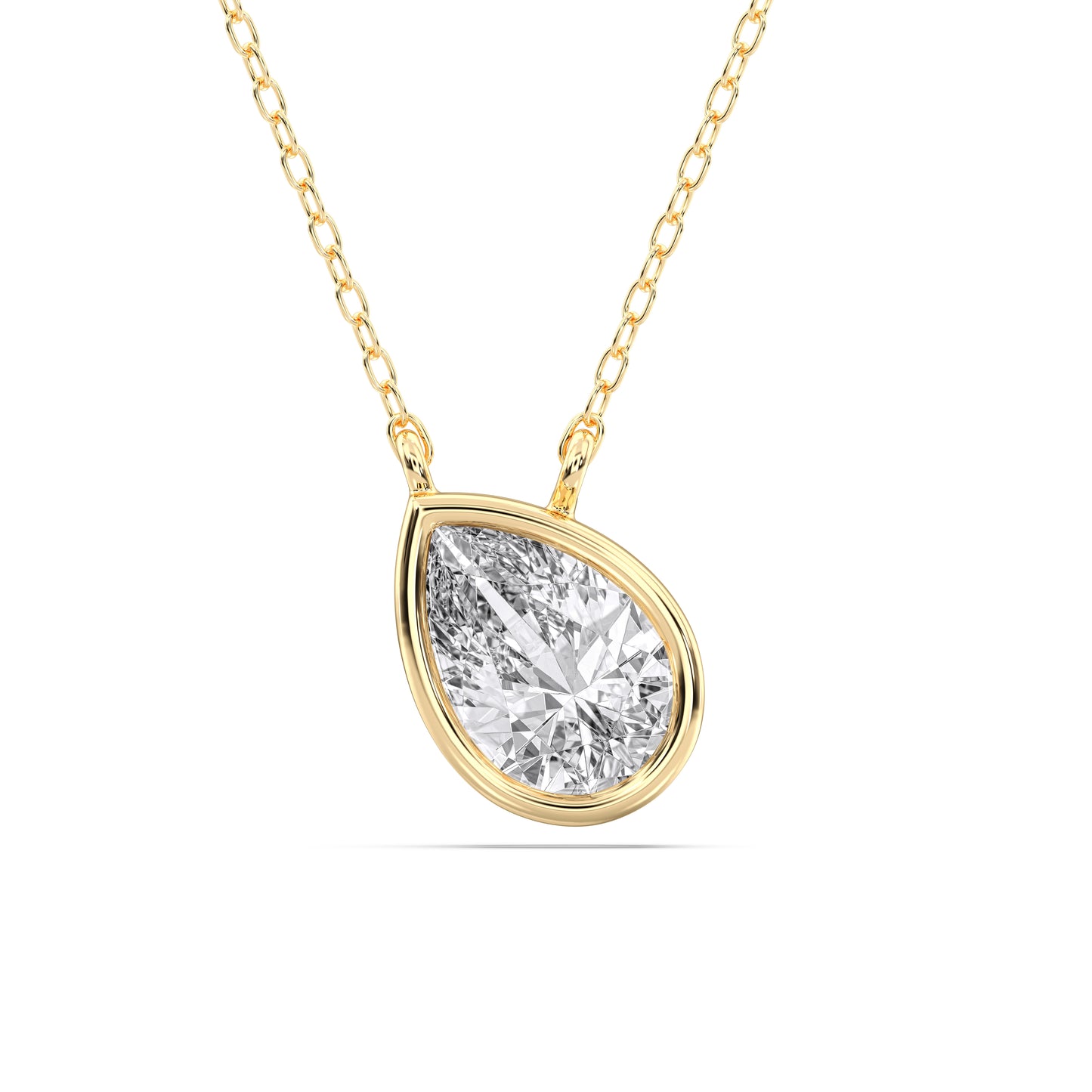 PEAR BEZEL SOLITAIRE PENDENT