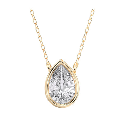 PEAR BEZEL SOLITAIRE PENDANT