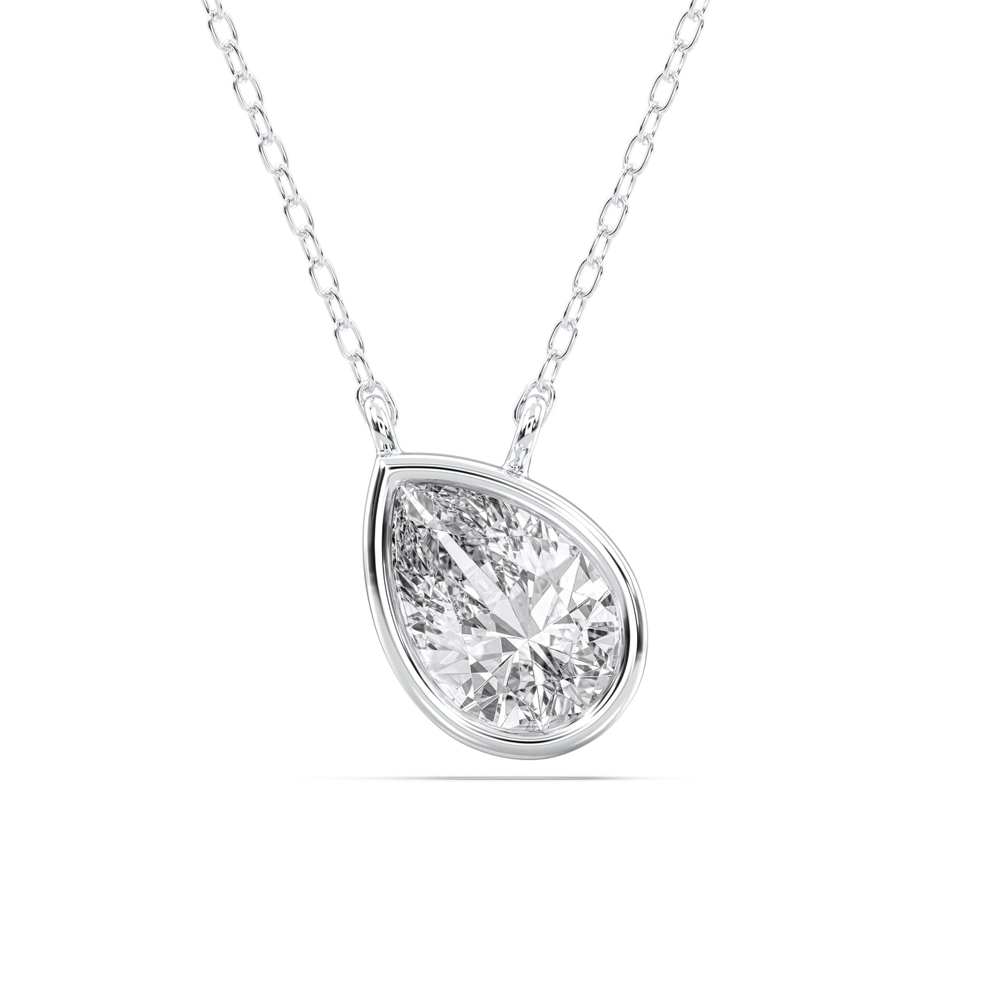 PEAR BEZEL SOLITAIRE PENDENT