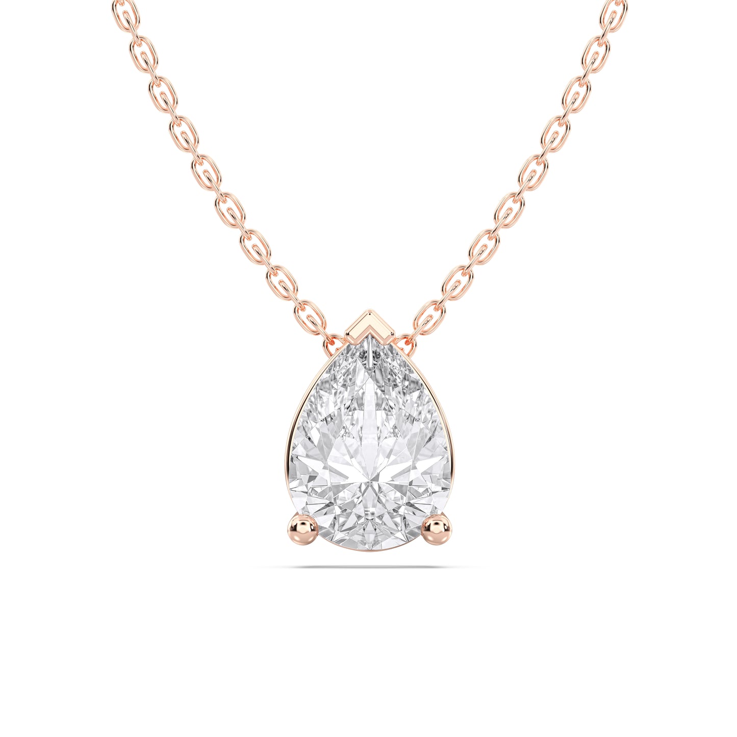 PEAR SOLITAIRE PENDANT