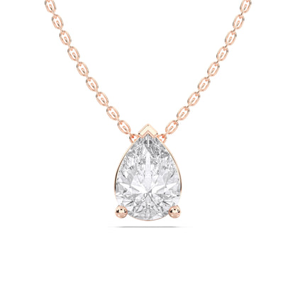 PEAR SOLITAIRE PENDANT
