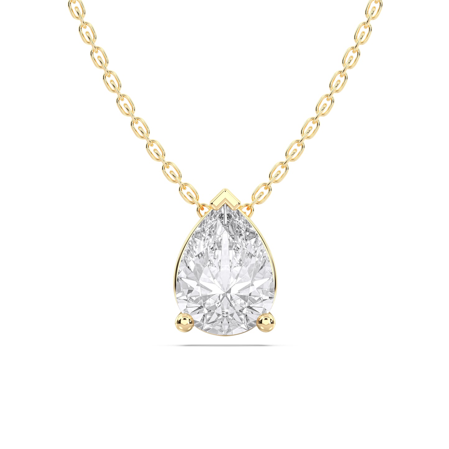 PEAR SOLITAIRE PENDANT