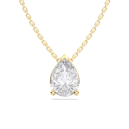 PEAR SOLITAIRE PENDANT