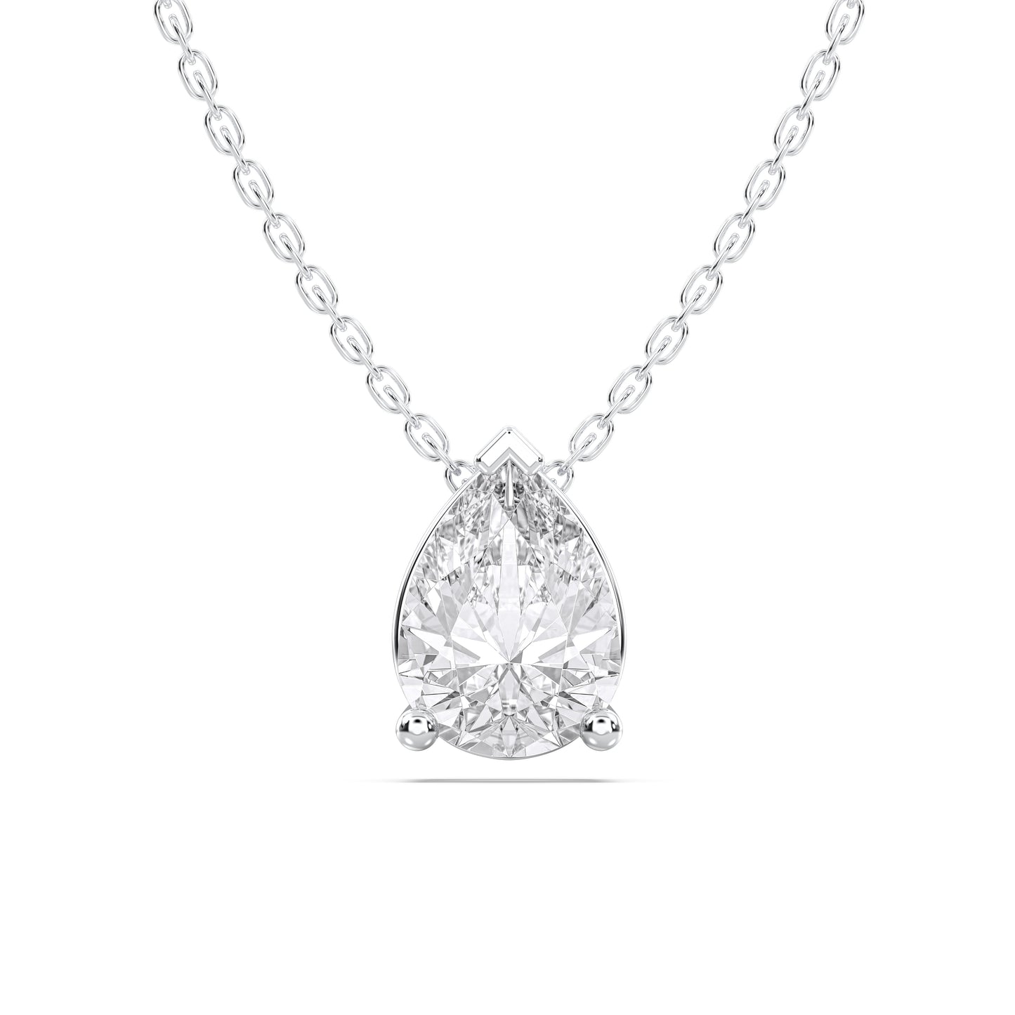 PEAR SOLITAIRE PENDANT