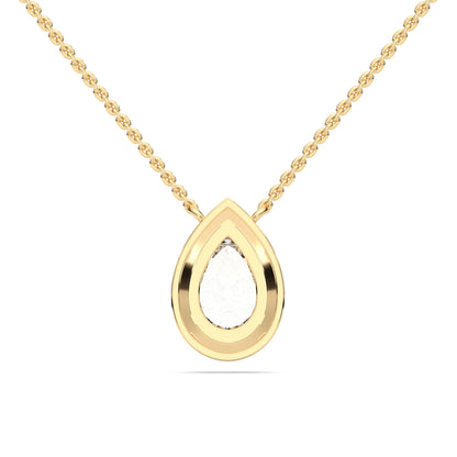PEAR HALO SOLITAIRE PENDANT