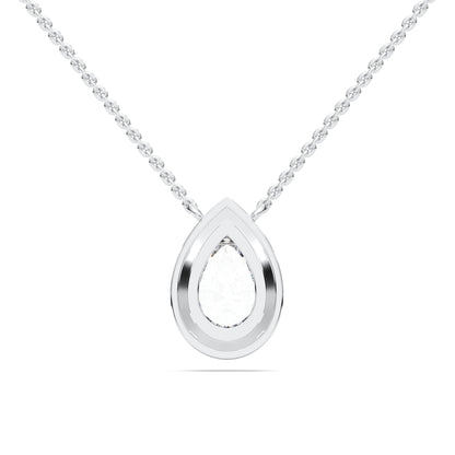 PEAR HALO SOLITAIRE PENDANT