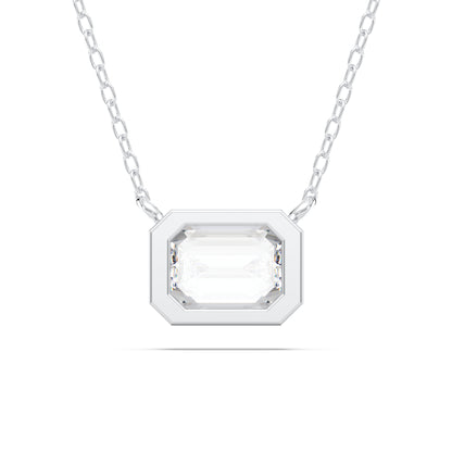 EMERALD BEZEL SOLITAIRE PENDANT