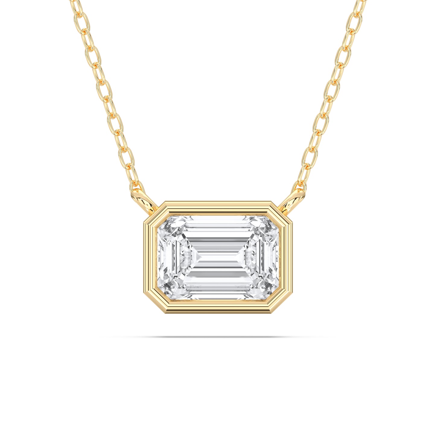 EMERALD BEZEL SOLITAIRE PENDENT