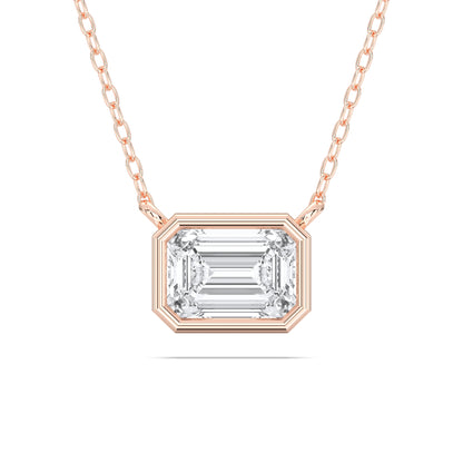 EMERALD BEZEL SOLITAIRE PENDANT