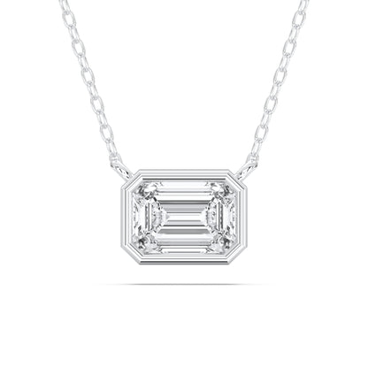 EMERALD BEZEL SOLITAIRE PENDANT